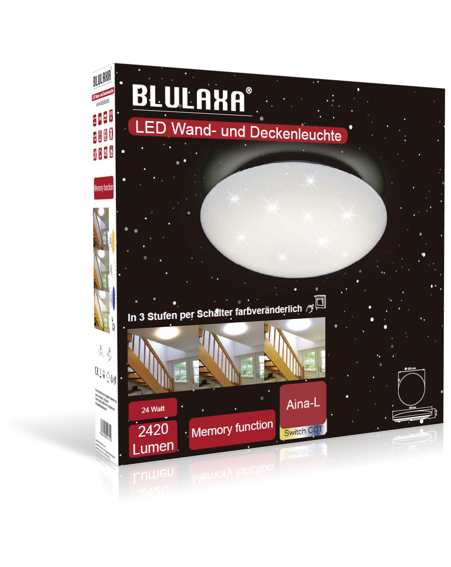 Blulaxa LED-Deckenleuchte Aina D: ca. 33 cm