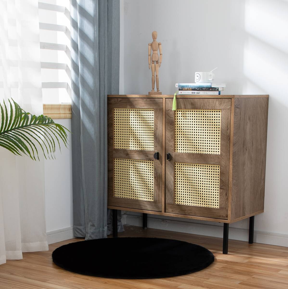 Teppich Softy schwarz D: ca. 80 cm