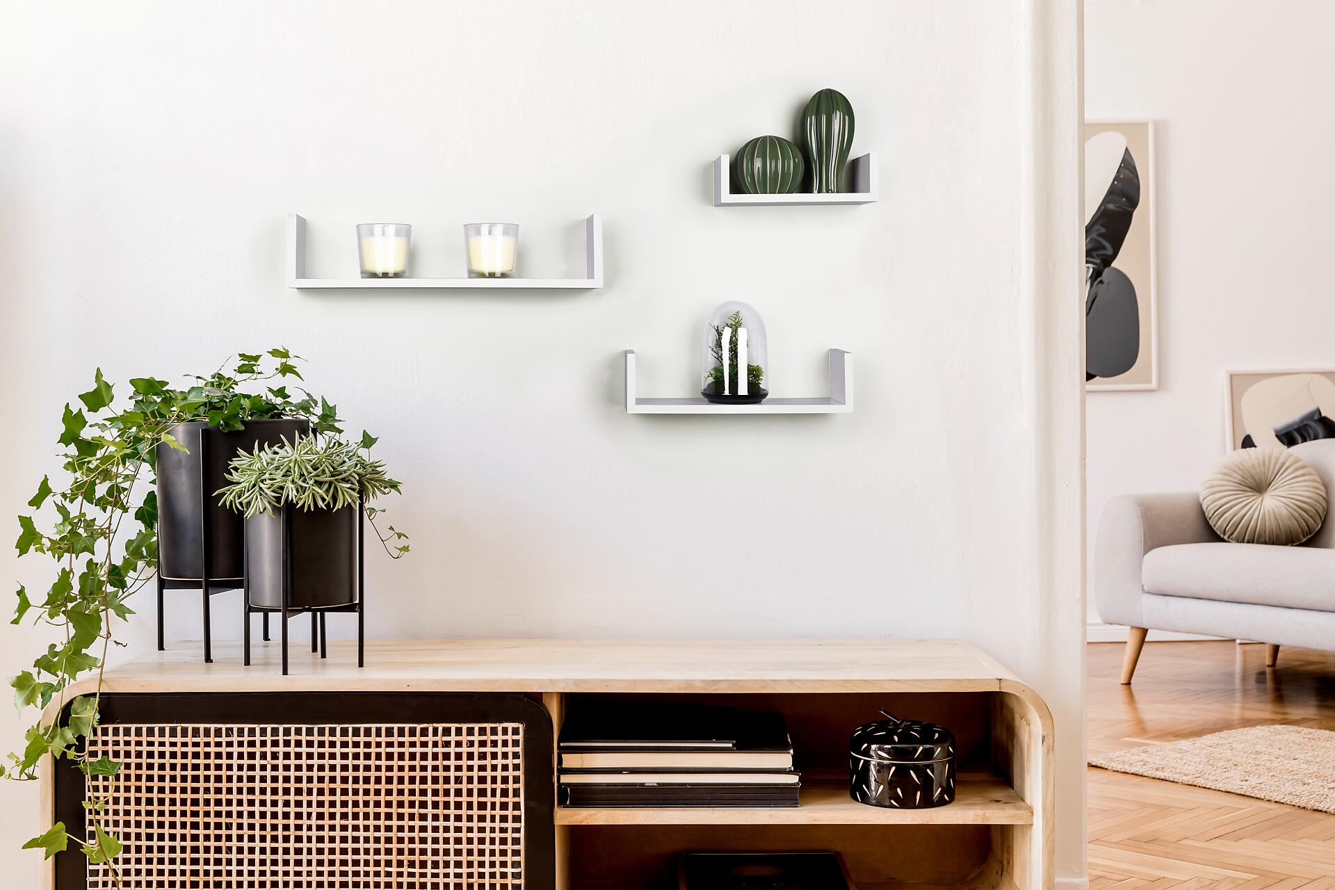 Wandregal Ava weiß B/H/T: ca. 42,5x10x9,8 cm