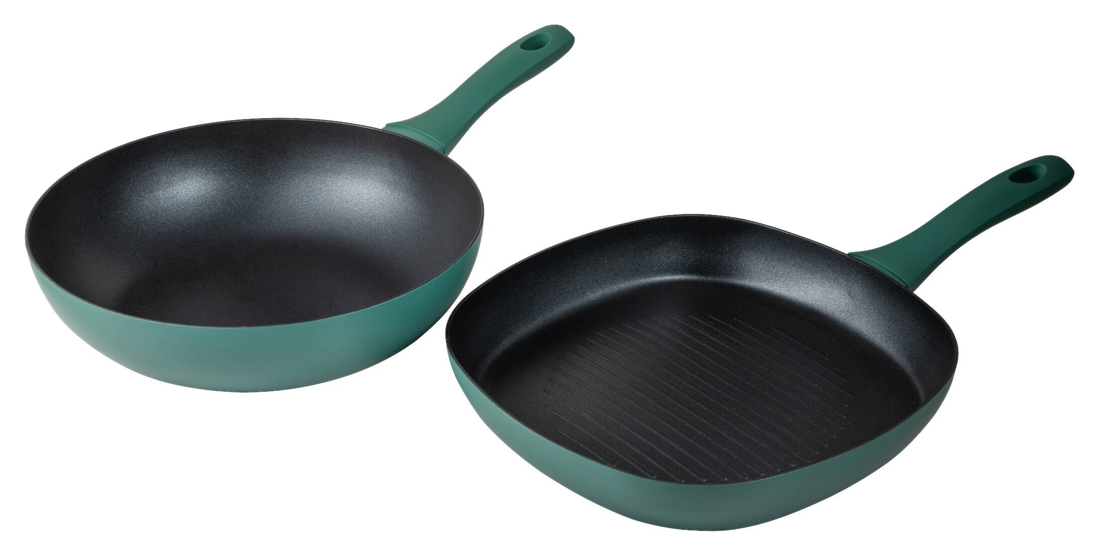 SAN IGNACIO Pfannenset MEDIA grün Aluminium 2 tlg. SAN IGNACIO Pfannenset MEDIA grün Aluminium 2 tlg.