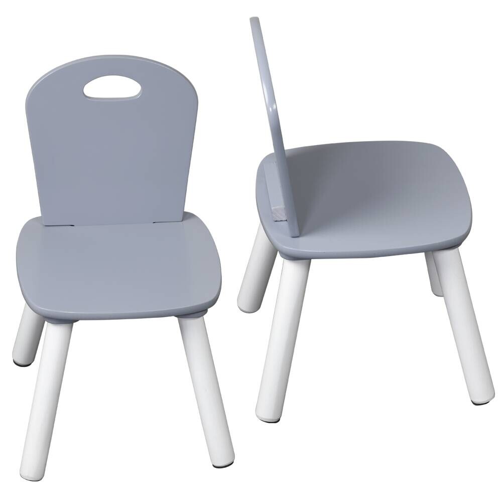 Kesper Kindertisch mit 2 Stühlen grau Spanplatte B/H/L: ca. 55x45x55 cm