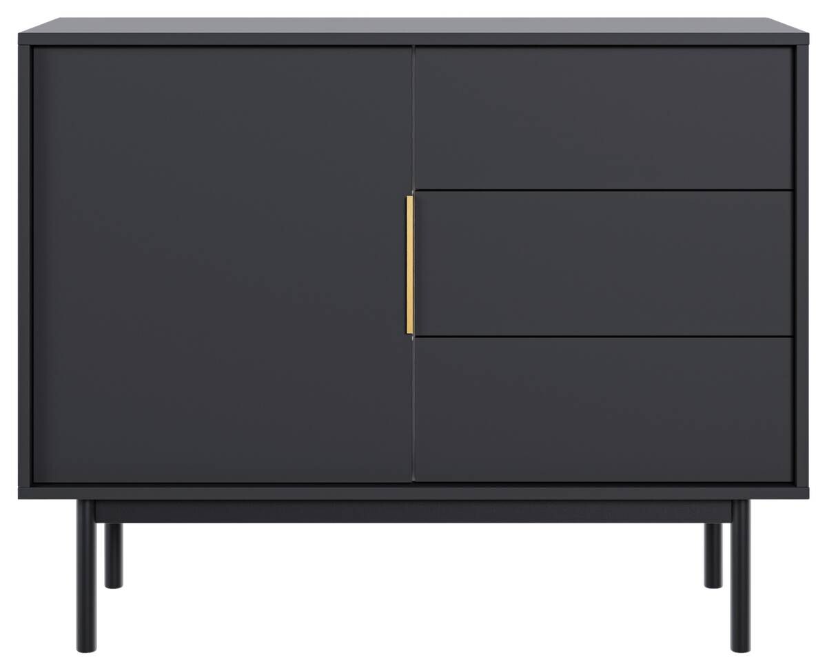 Kommode VIVA schwarz B/H/T: ca. 104x82x39 cm