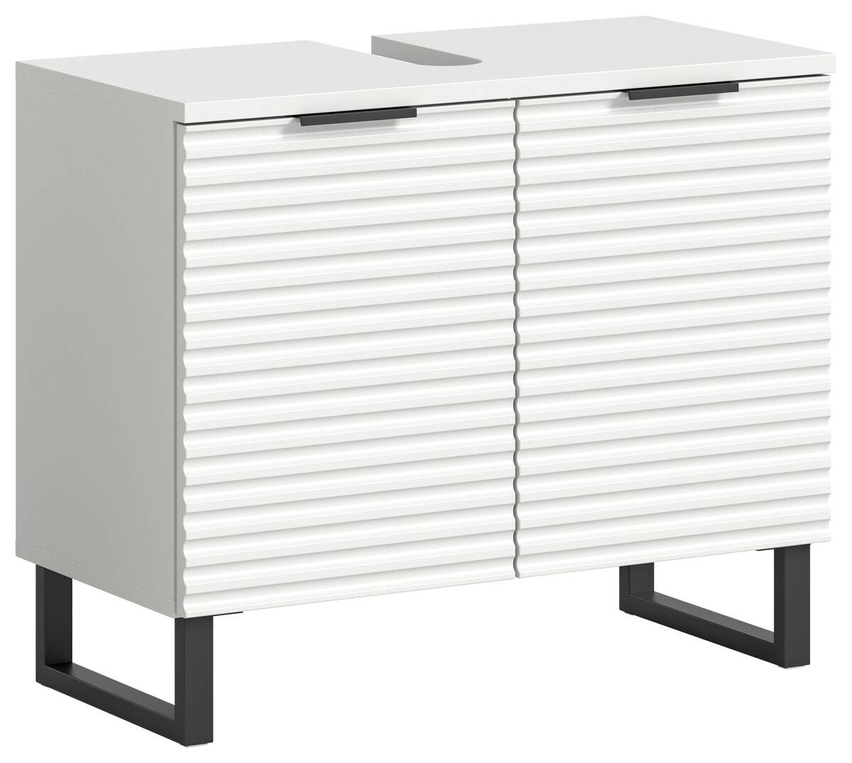 Waschbeckenunterschrank Riff weiß B/H/T: ca. 70x59x34 cm