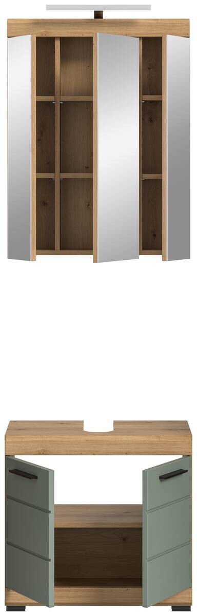Badezimmer-Set Scout Eiche Artisan Nachbildung salbei Nachbildung B/H/T: ca. 60x191x34 cm