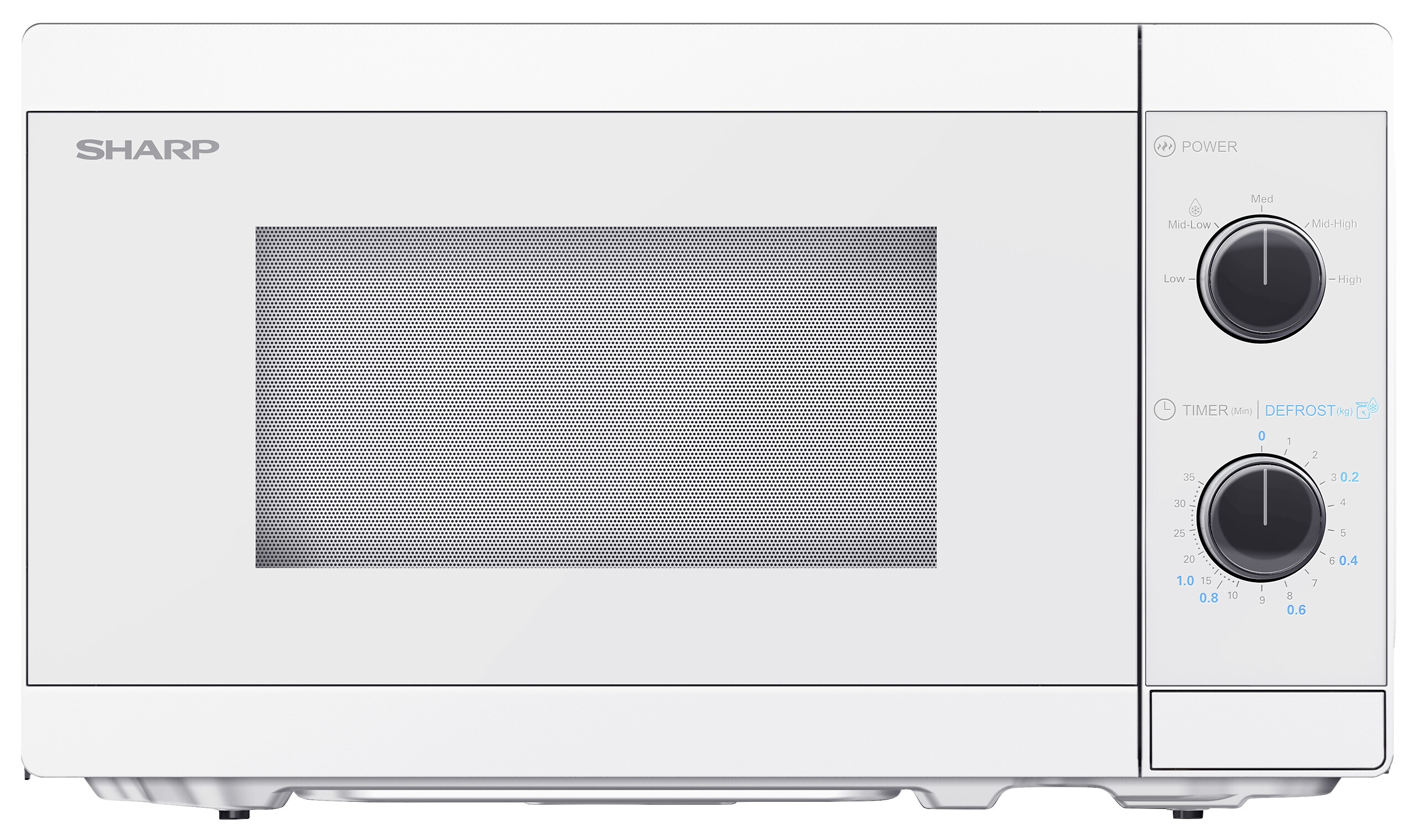 Sharp Mikrowelle weiß Stahl B/H/T: ca. 44x25,8x34,4 cm