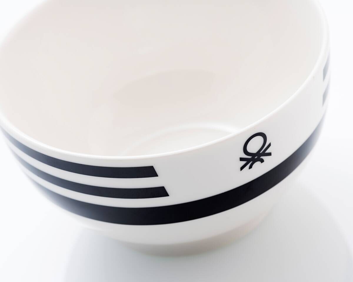 BENETTON Mehrzweckschalenset Black & white weiß Porzellan
