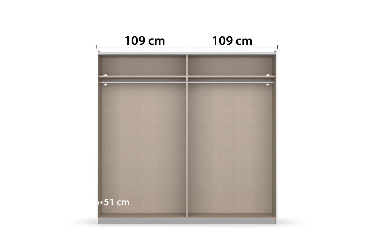 Kleiderschrank Oslo Alpinweiß grau B/H/T: ca. 218x210x59 cm