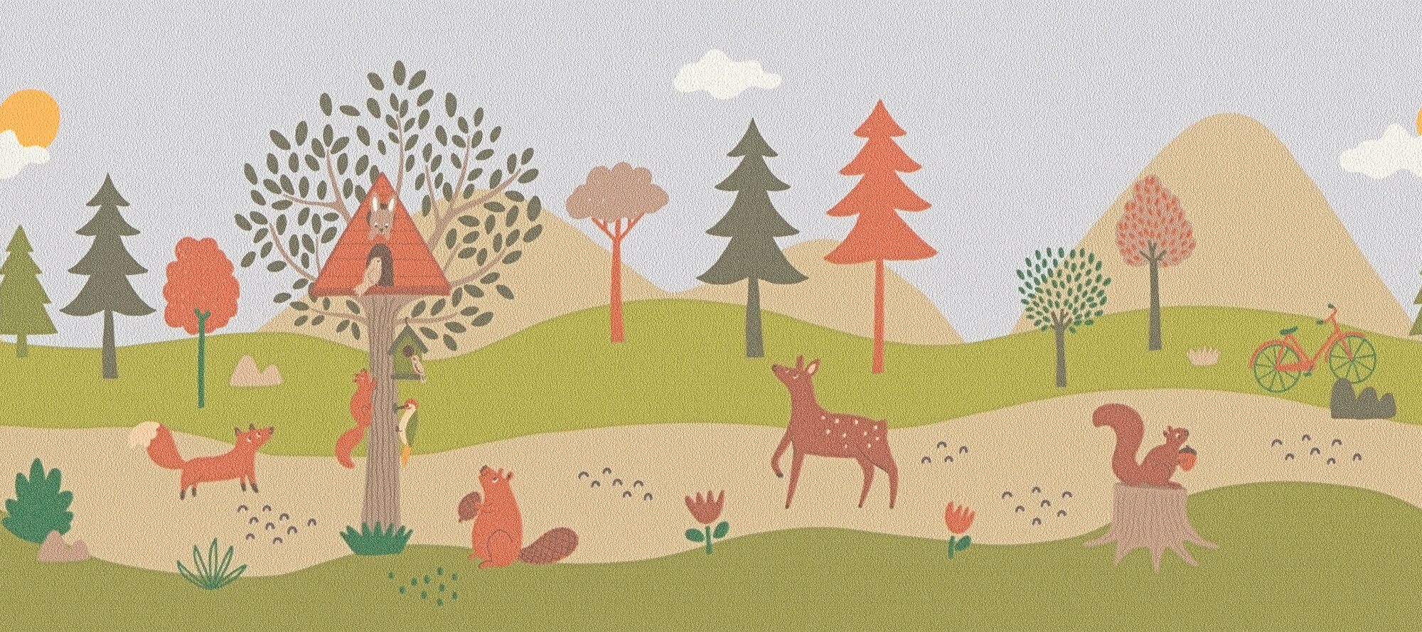 A.S.Creation Bordüre beige grau grün B/H/D: ca. 18x500x6,8 cm