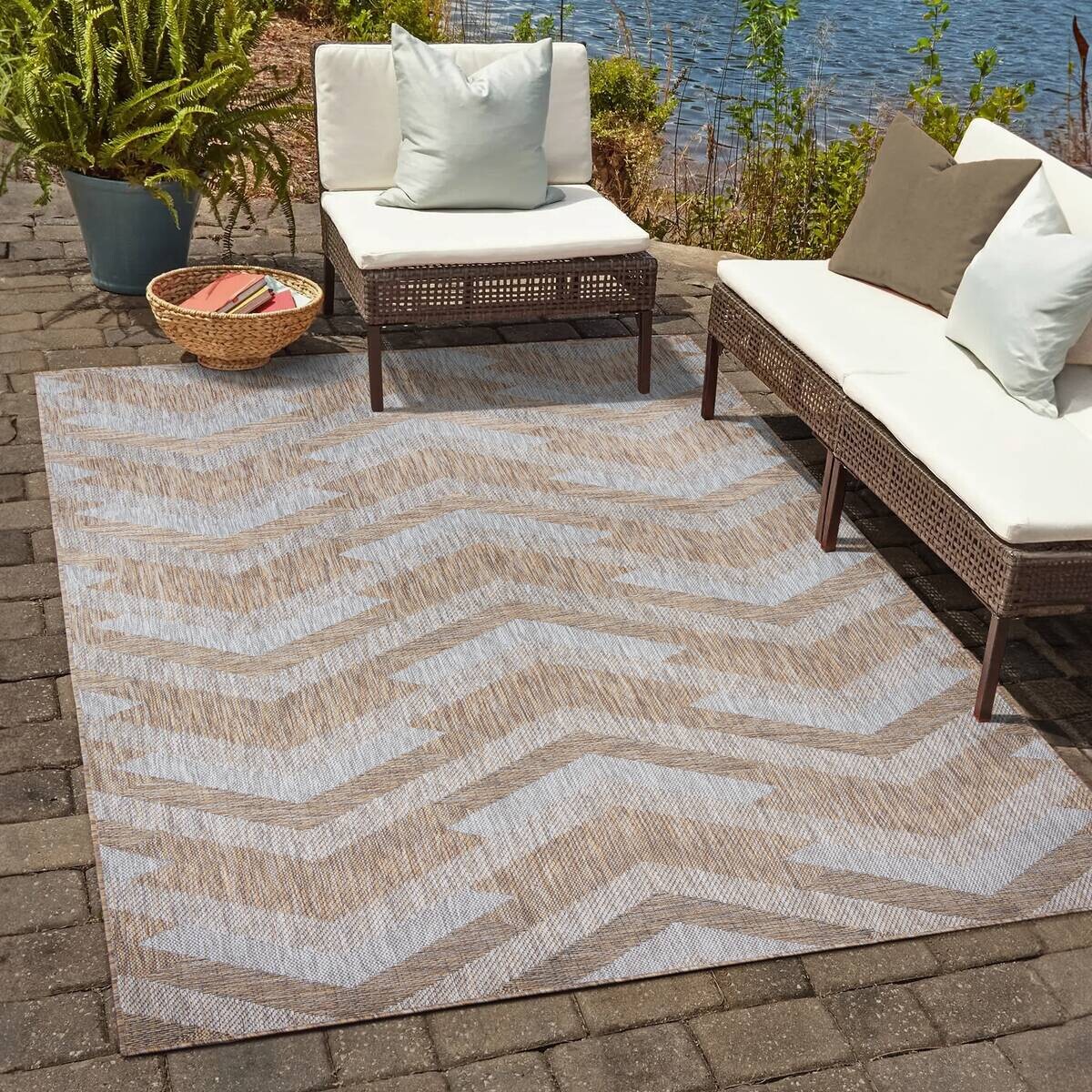 Sanat Outdoorteppich MELISSA braun B/L: ca. 160x230 cm