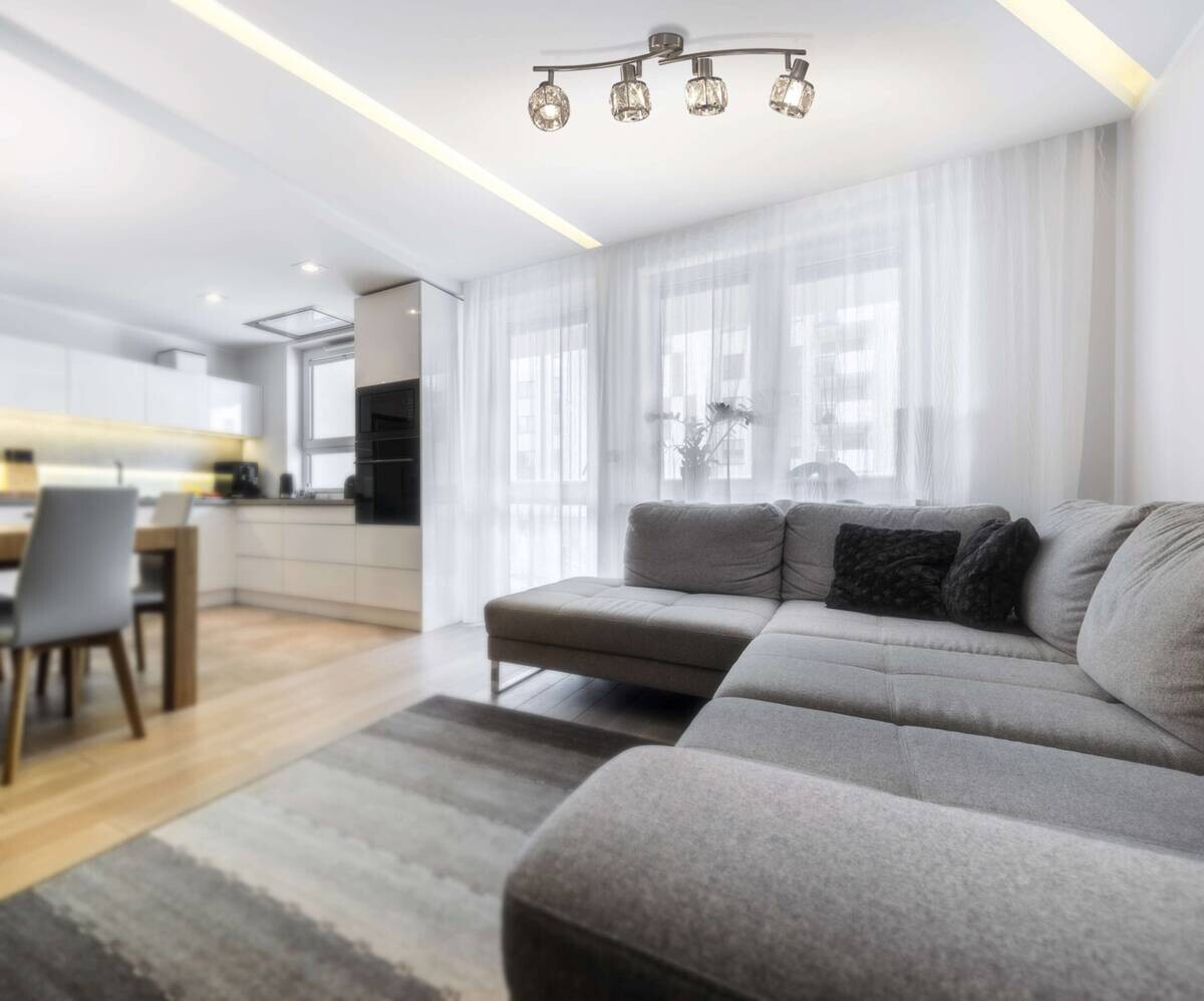 Näve Leuchten Spotleuchte 1280950 stahlfarbig Glas Metall B/H/T: ca. 9,2x18x70 cm 4 Brennstellen