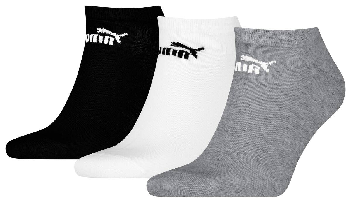 Puma Damen & Herren-Socken Puma schwarz 3 Packstücke Größe 39-42