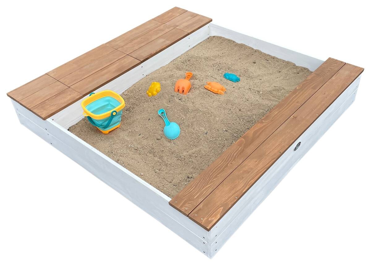 AXI Sandkasten Evy weiß B/H/T: ca. 117x18,7x119 cm