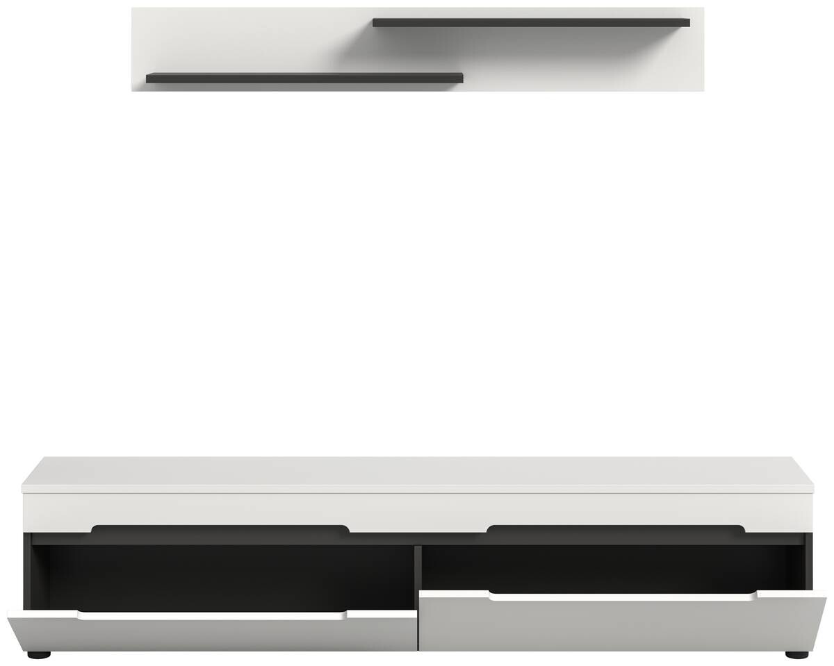 Lowboard Canu basaltgrau weiß B/H/T: ca. 170x38x33 cm