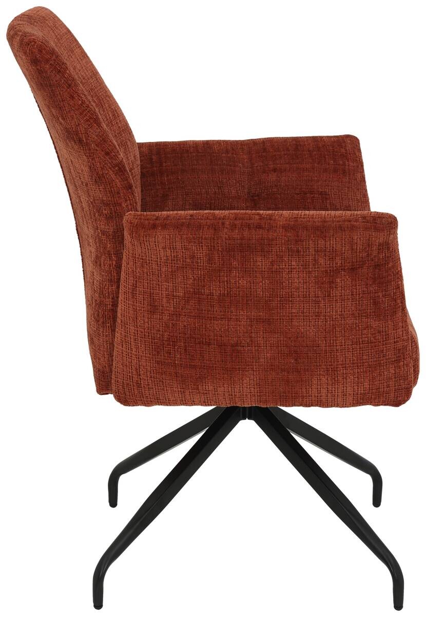 Armlehnstuhl Viktoria, 4er-Set Copper Microfaser Webstoff B/H/T: ca. 71x93x68 cm