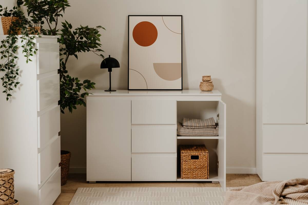 Kommode Capetown weiß glänzend weiß B/H/T: ca. 120x81x40 cm