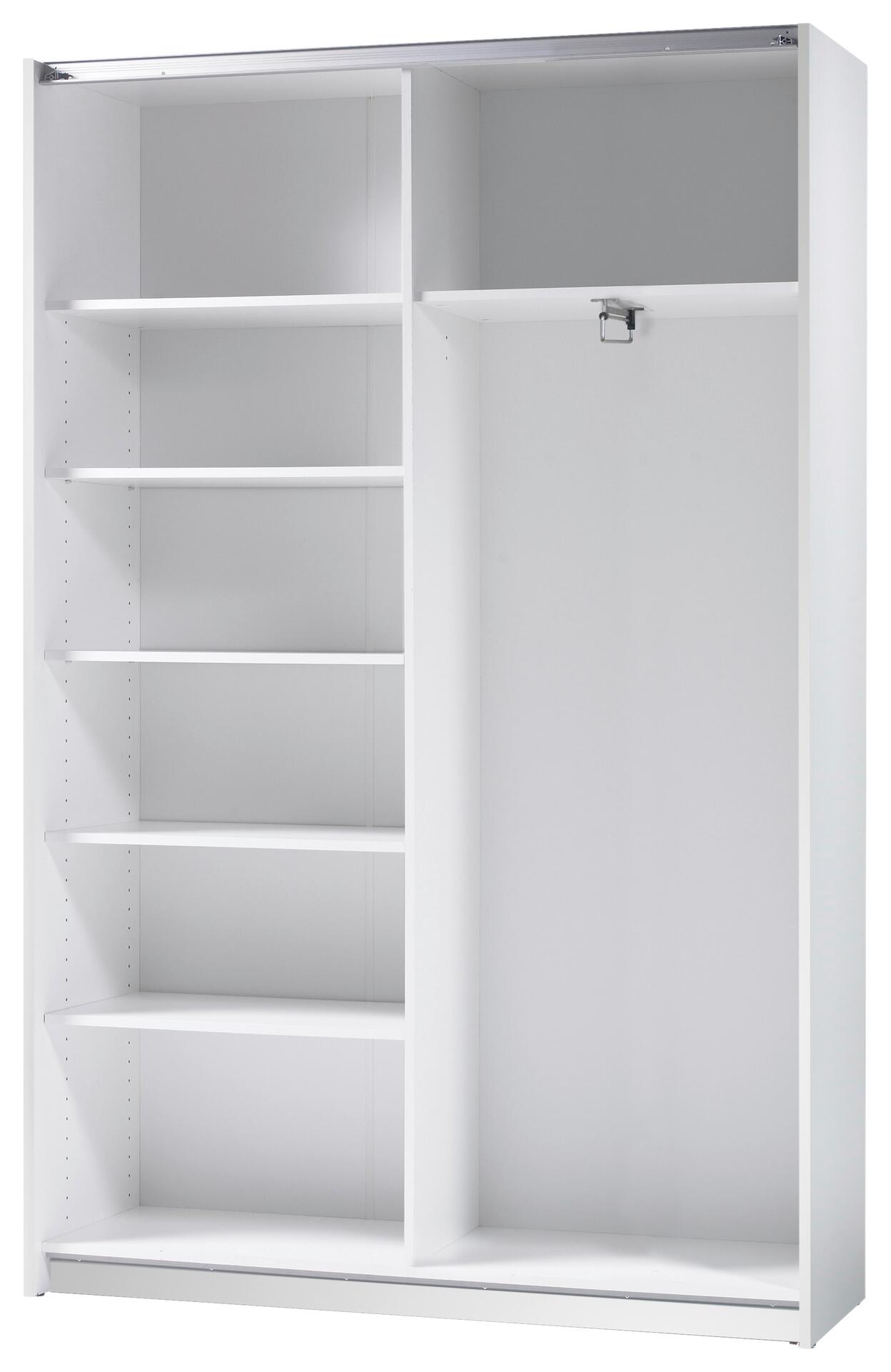 Schwebetürenschrank Fast weiß B/H/T: ca. 125x196x38 cm