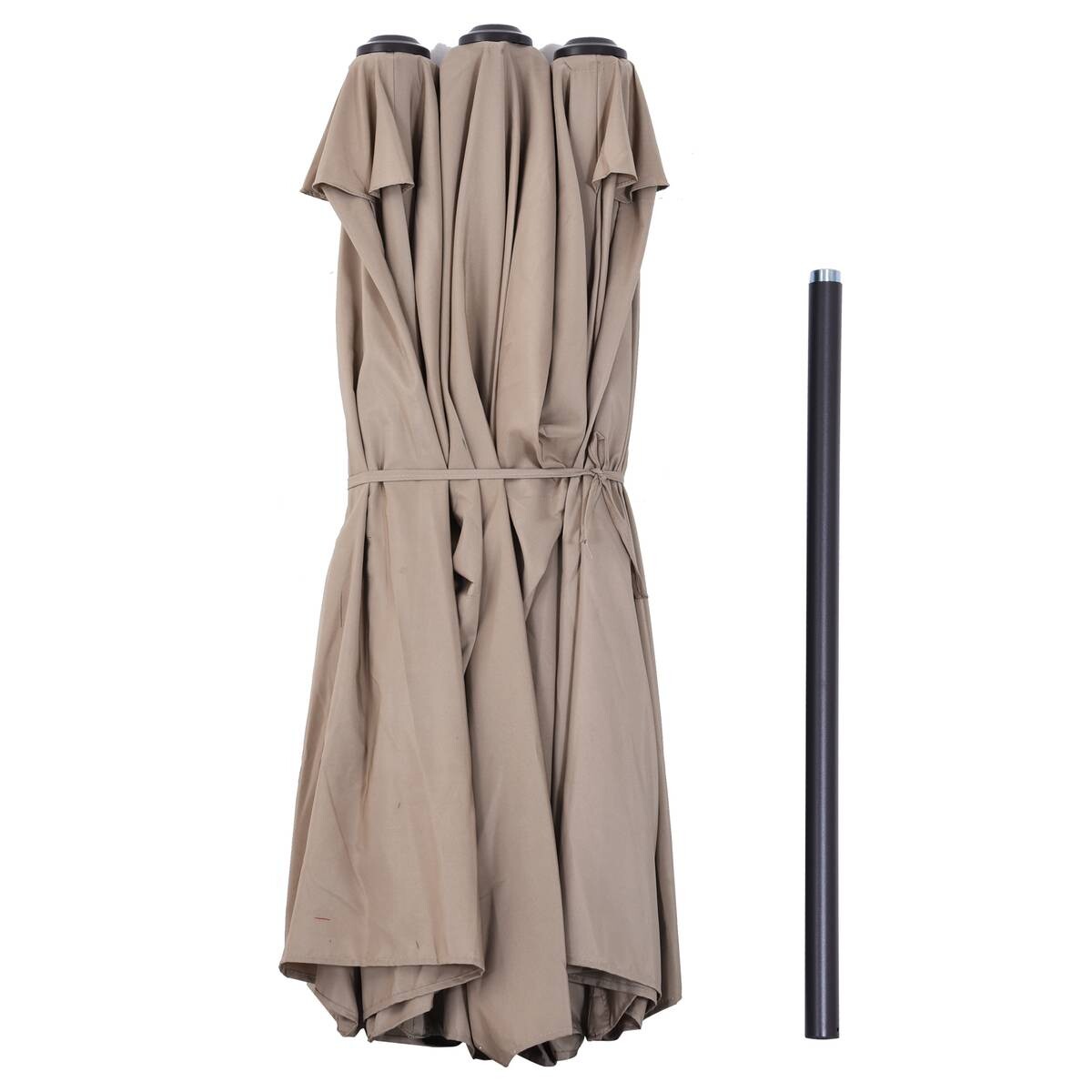 Outsunny Marktschirm café braun Metall B/H/L: ca. 270x240x460 cm