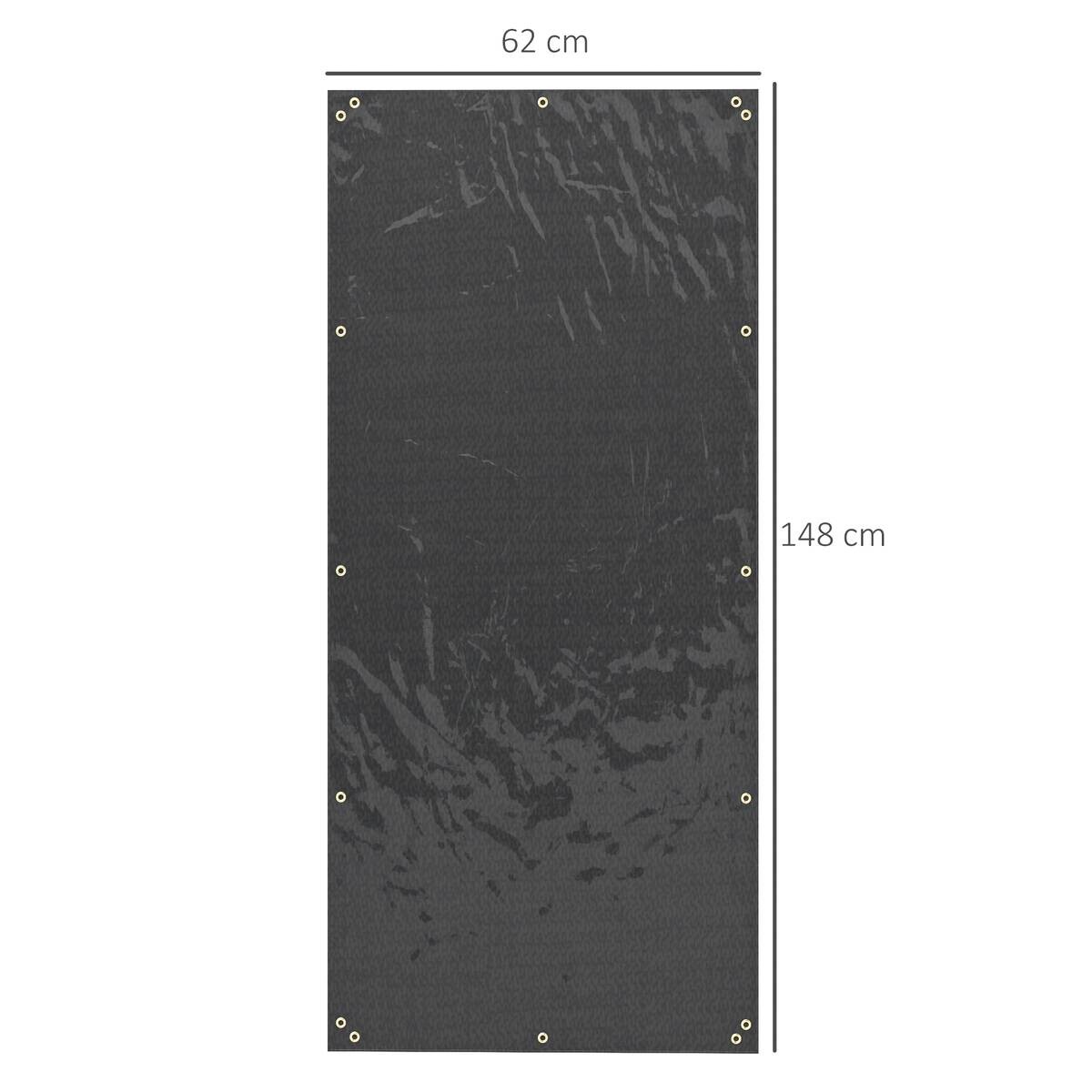 Outsunny Kaminholzregal Abdeckung schwarz Polyester B/H/L: ca. 62x0,1x148 cm