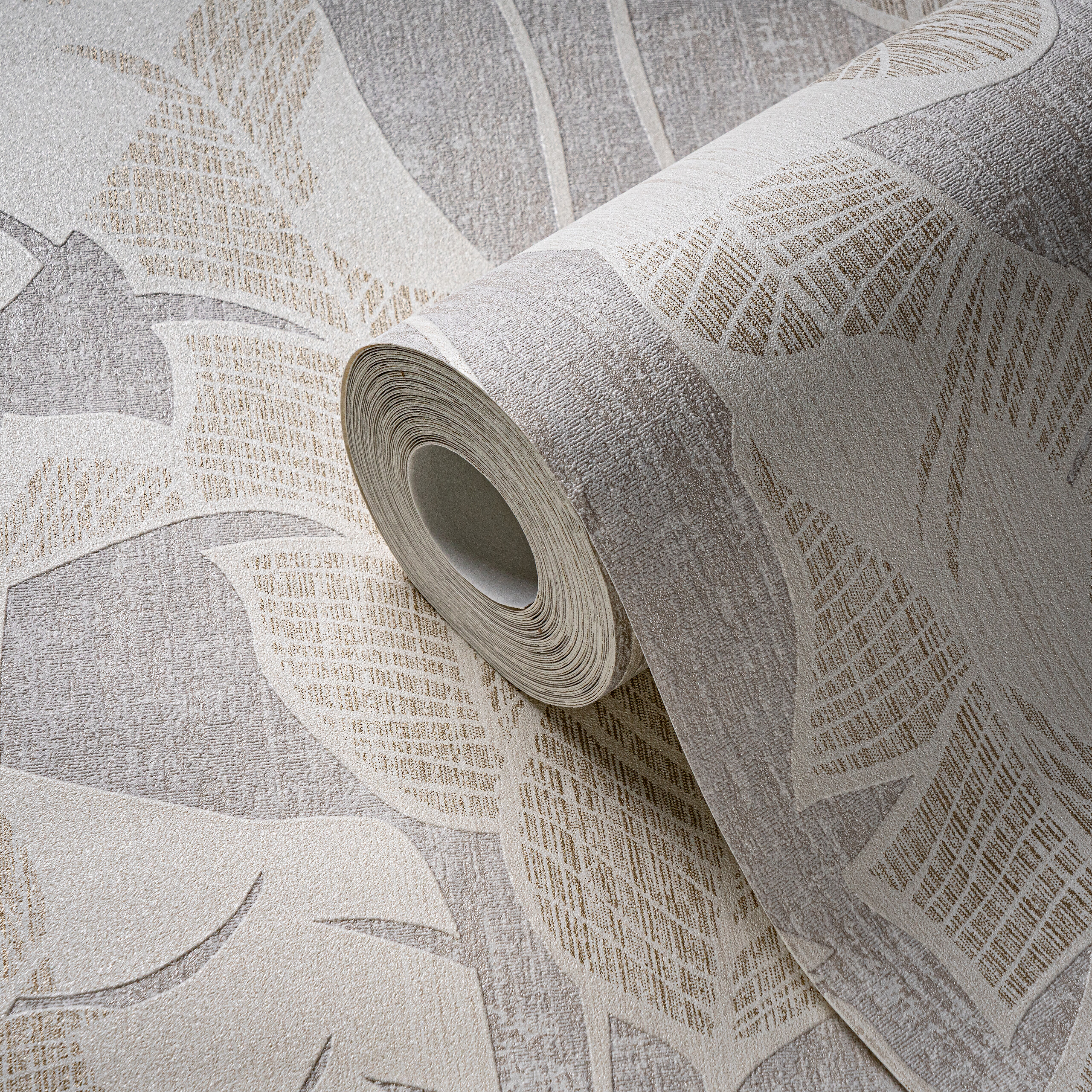 A.S.Creation Vliestapete beige weiß gold B/H/D: ca. 53x1005x9,4 cm