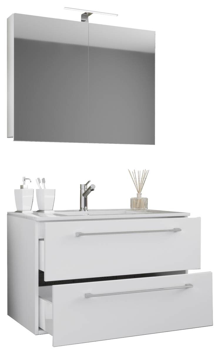 Waschplatz 3tlg-Badinos weiß B/H/T: ca. 80x50x46 cm