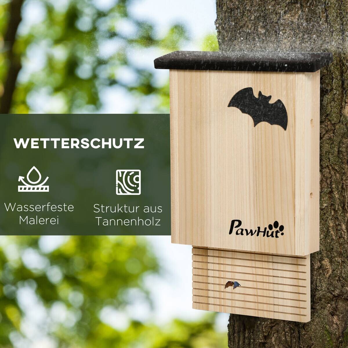PawHut Tier-Zubehör natur Holz B/H/L: ca. 6x25x37,5 cm