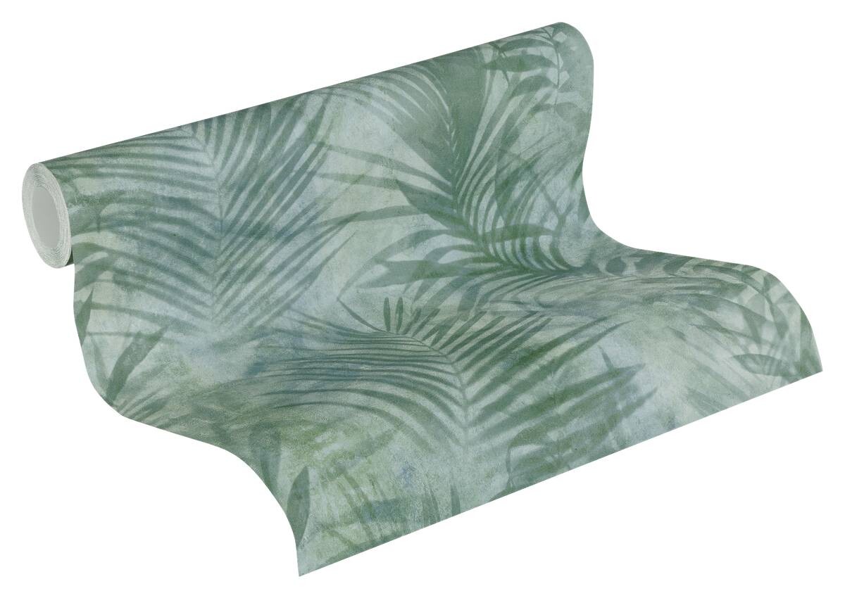 Vliestapete Palmenblätter grün B/L: ca. 53x1005 cm