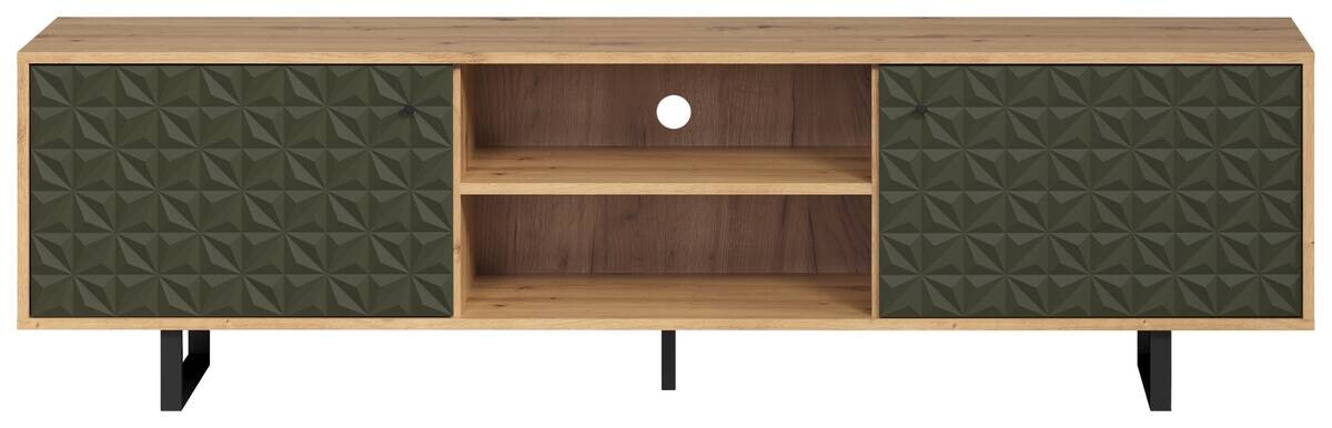 TV-Lowboard Sentra Eiche Artisan Nachbildung grün dunkel B/H/T: ca. 184x52x40 cm