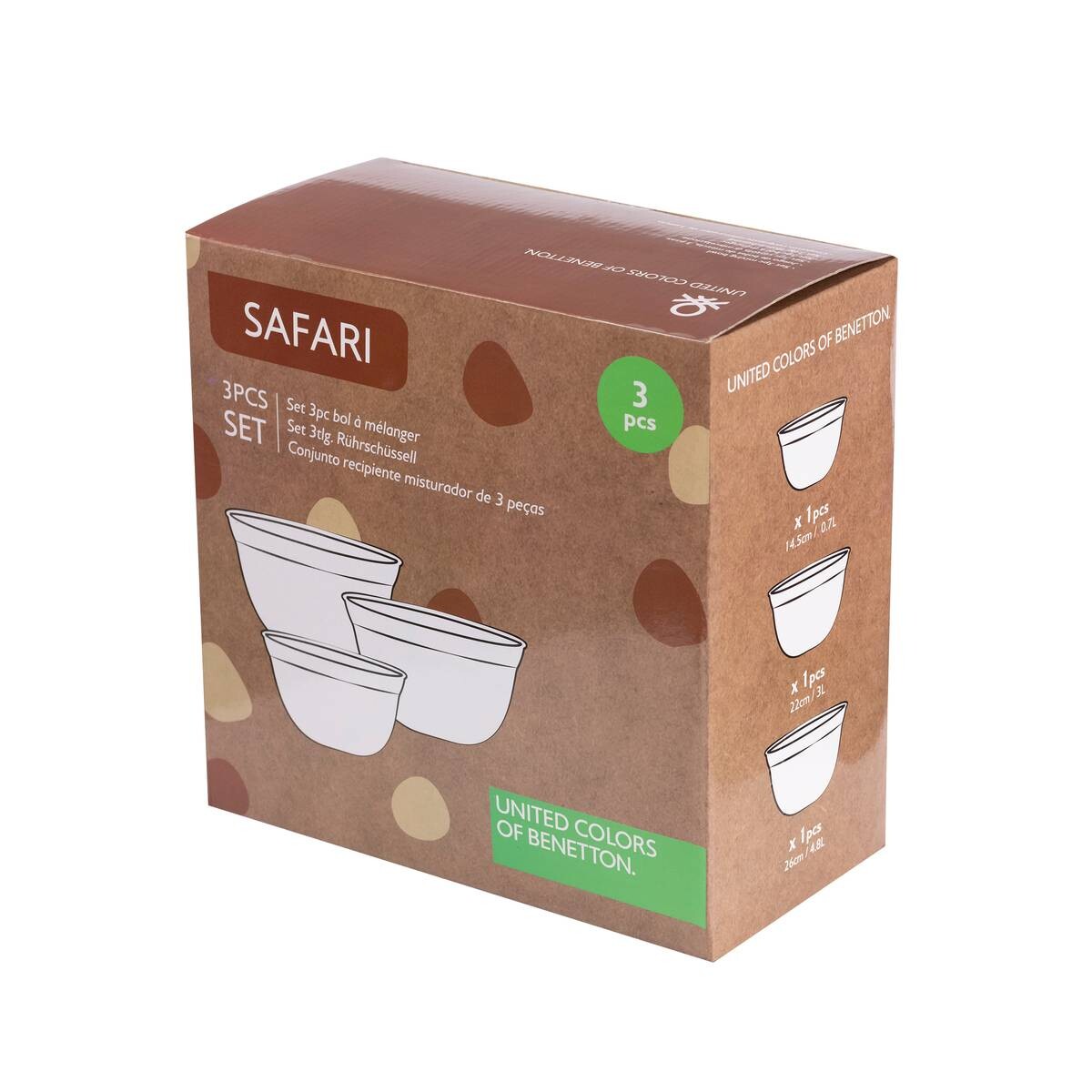 BENETTON Schalenset SAFARI rot Edelstahl