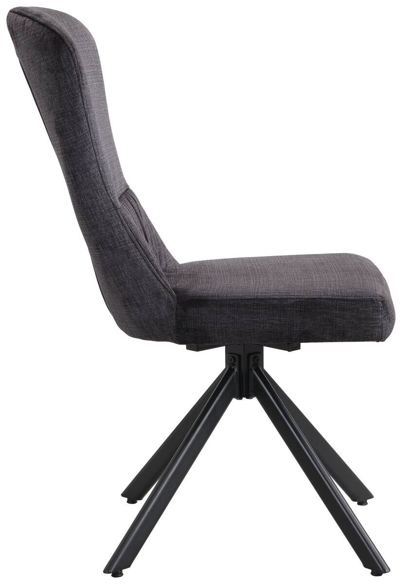 Drehstuhl Kate anthrazit Samt B/H/T: ca. 51x97x67 cm