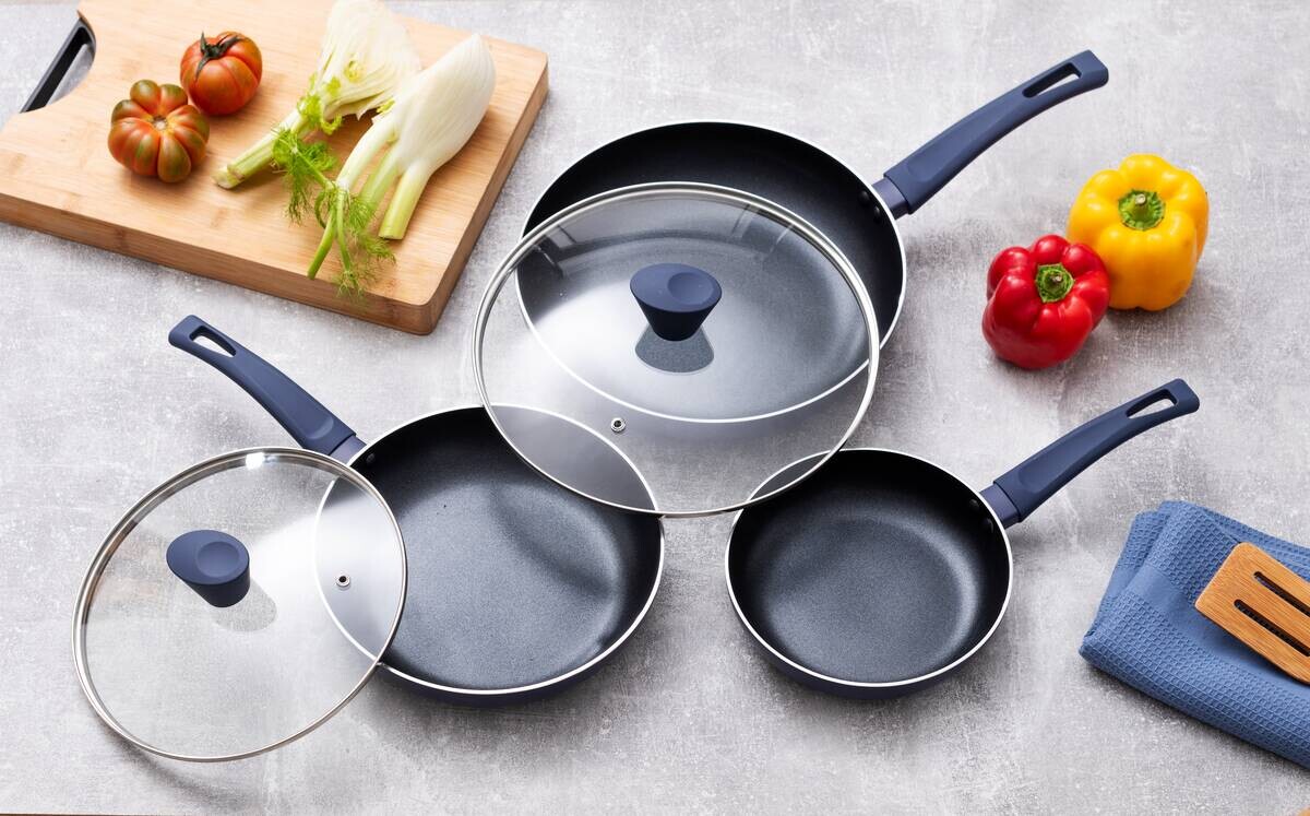 SAN IGNACIO Kochgeschirrset ATLAS schwarz Aluminium 5 tlg.