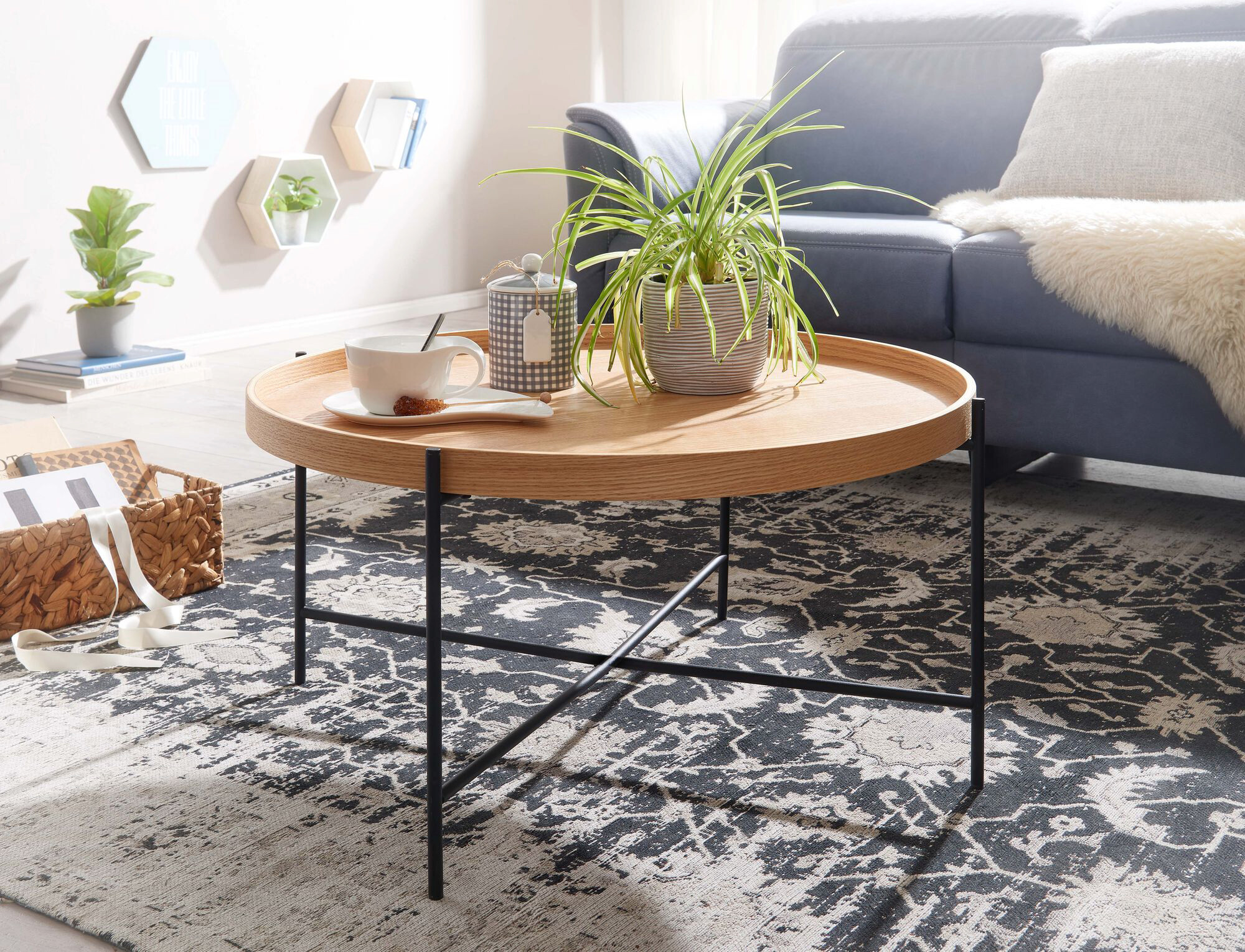 Wohnling Couchtisch braun B/H/T: ca. 78x40x78 cm