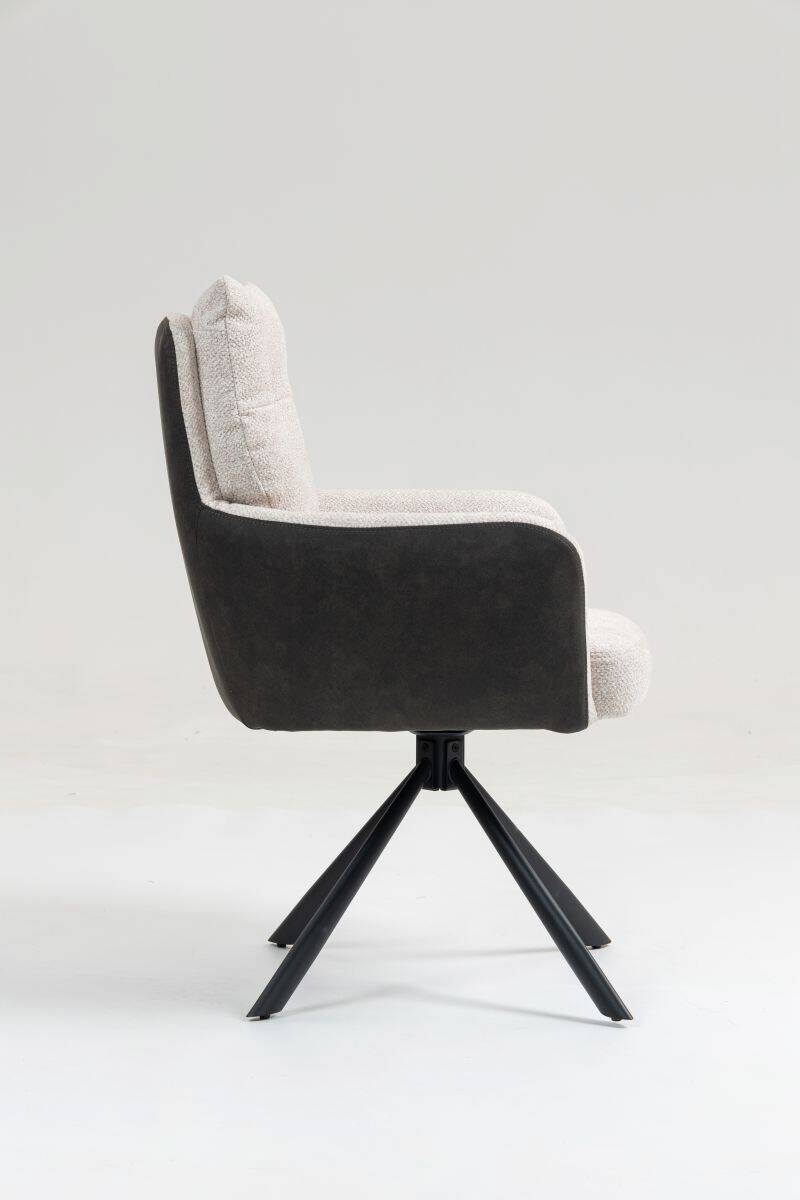 Drehstuhl Lecce beige Microfaser