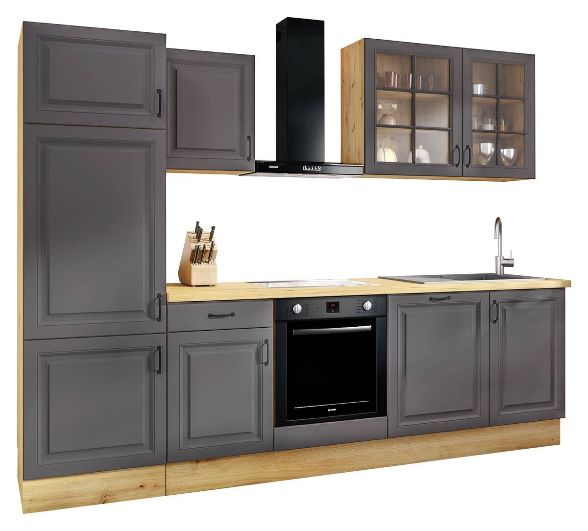 Küchenblock Stina Graphit B/H/T: ca. 280x219x60 cm