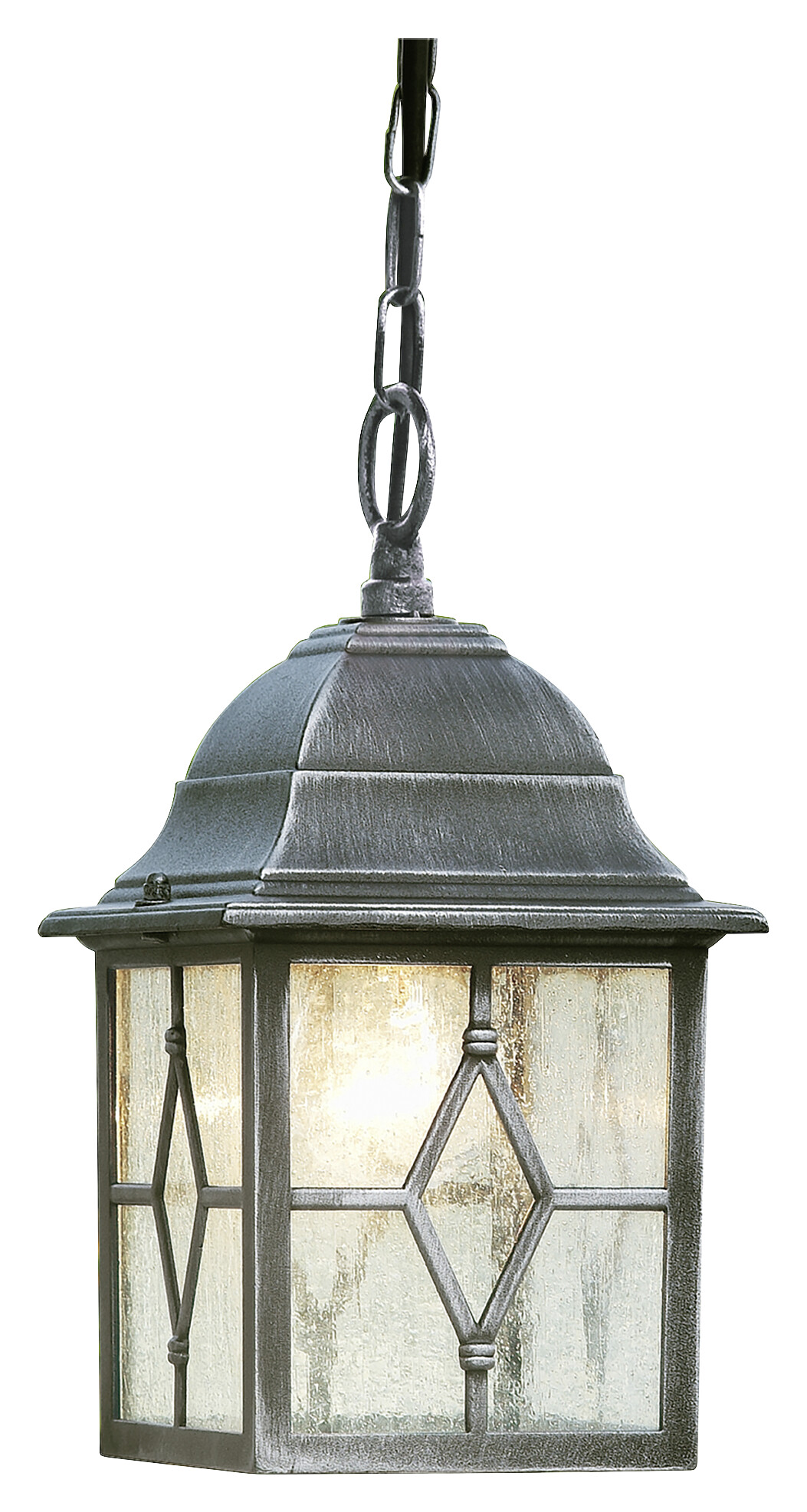 Searchlight Außenleuchte schwarz Glas Stahl B/H/L: ca. 15x88x15 cm E27 1 Brennstellen