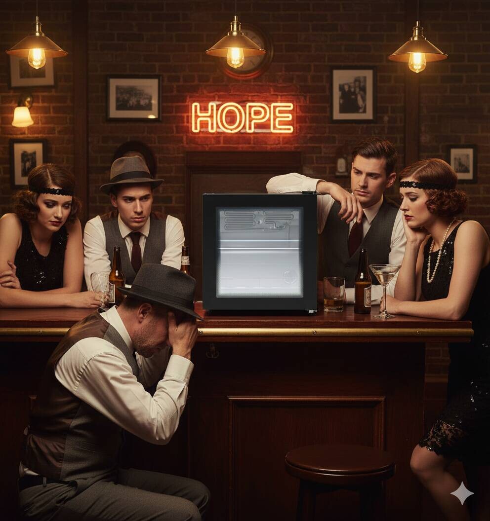 POCOline Glastür-Kühlschrank