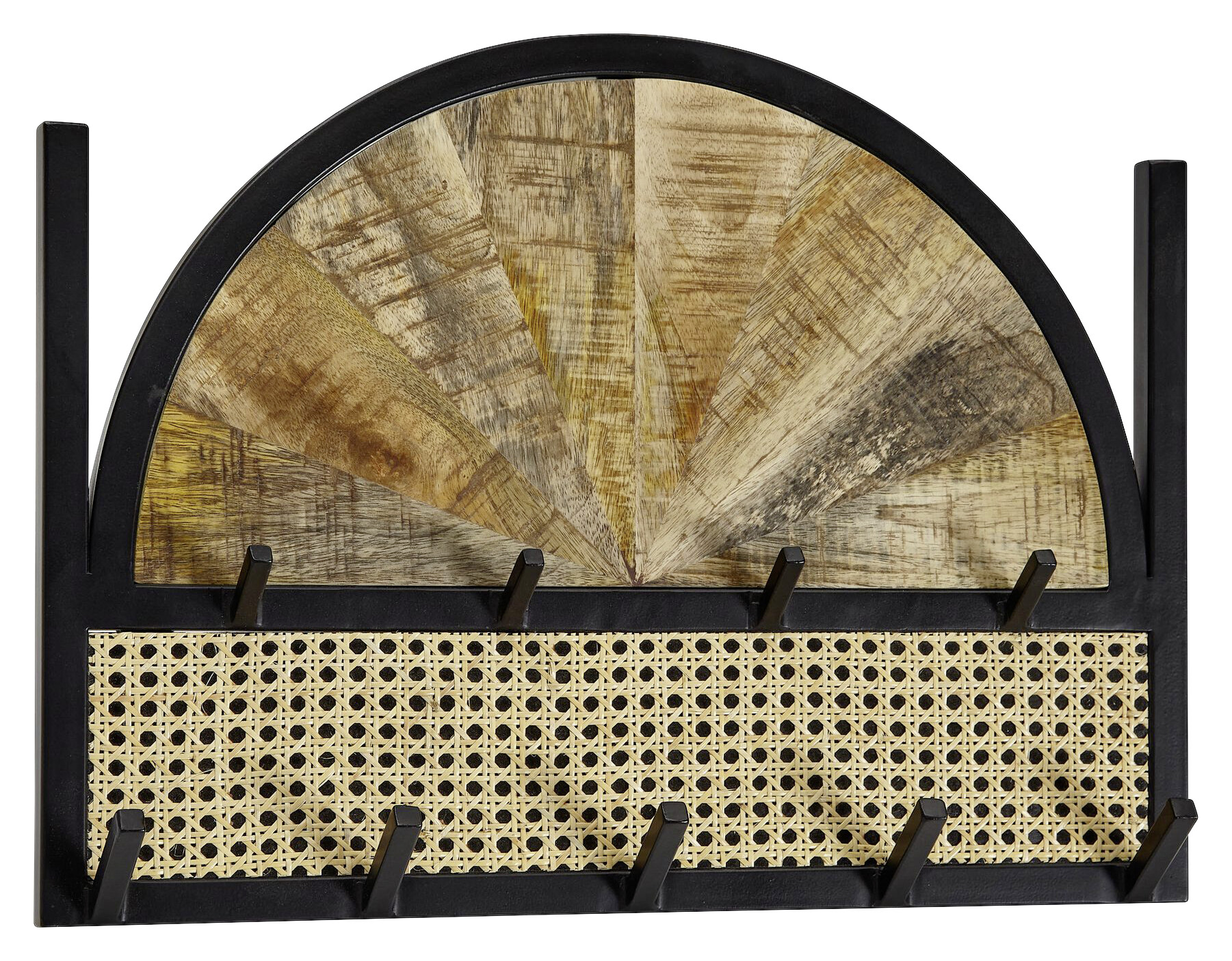 Garderobe natur schwarz pulverbeschichtet B/H/T: ca. 53x40x7,5 cm