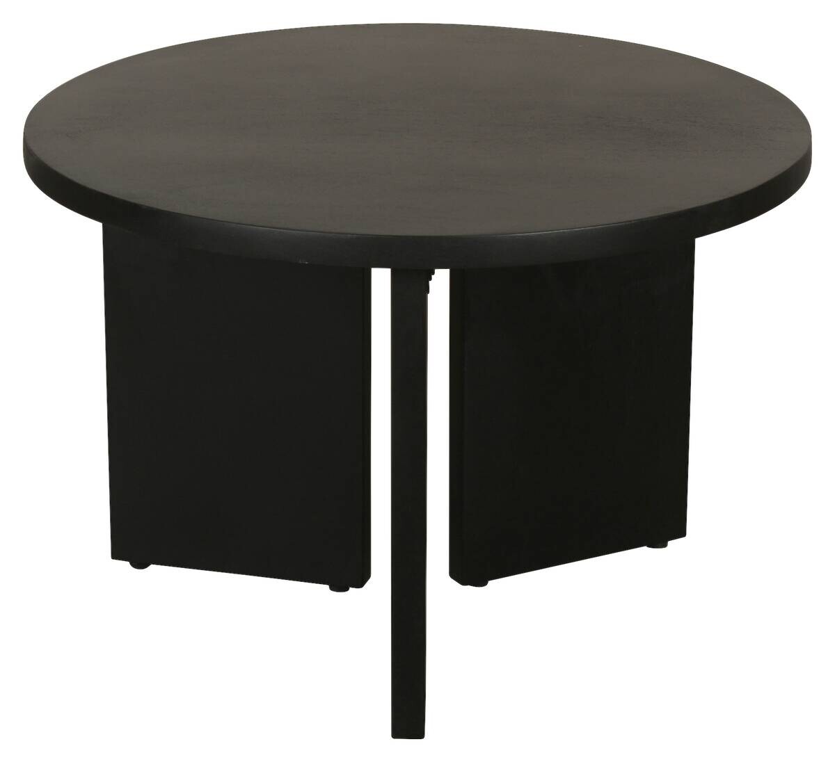 Beistelltisch ROUND schwarz lackiert Akazie H/D: ca. 41x60 cm