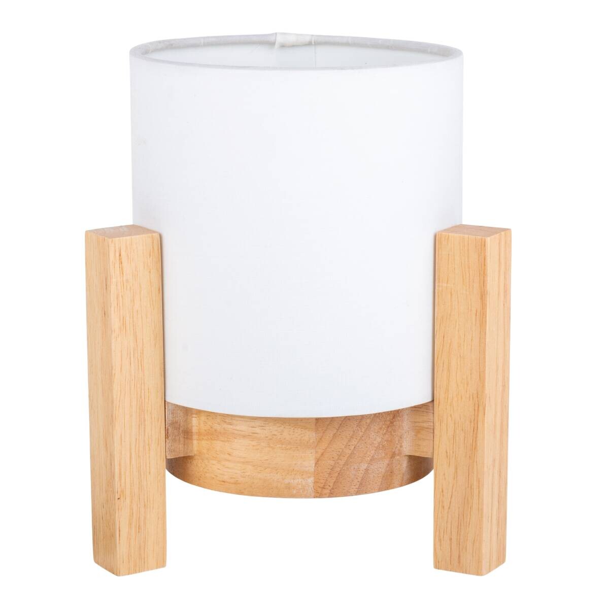 Näve Leuchten Tischleuchte 5305023 weiß Textil Holz B/H/T: ca. 16,2x19x16,2 cm null 1 Brennstellen