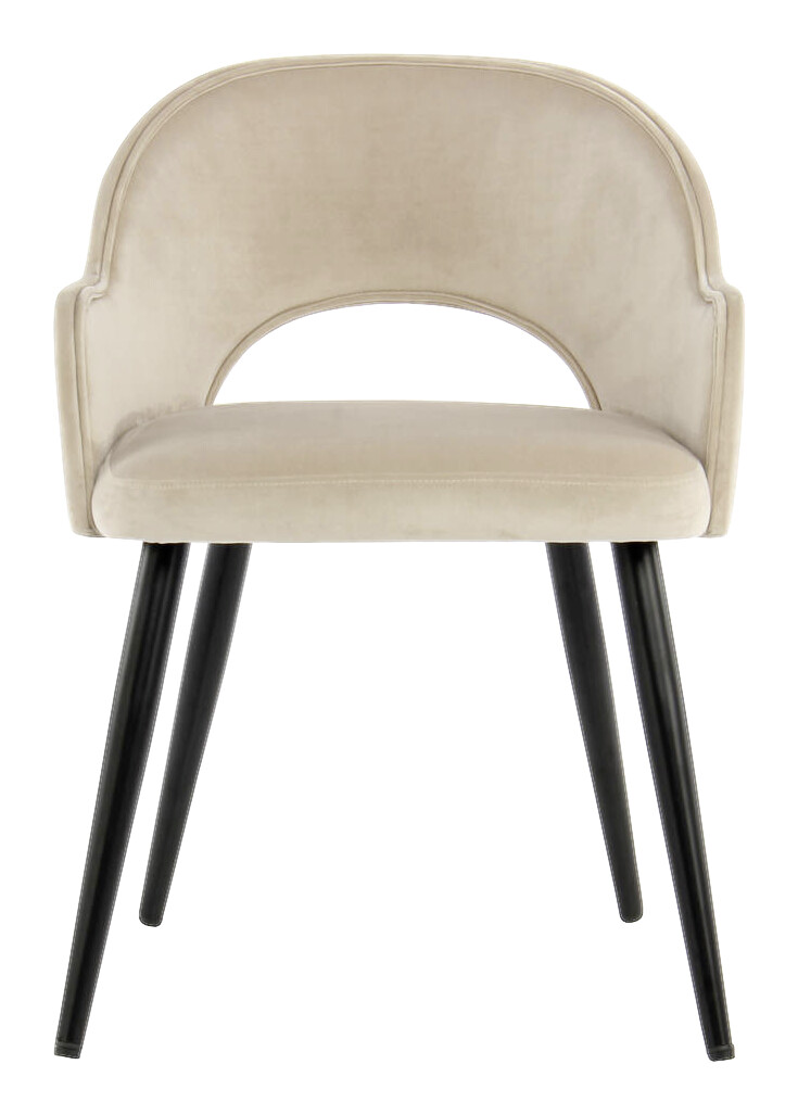 Stuhl Joris 100 2er champagner Microfaser B/H/T: ca. 55x77x58 cm