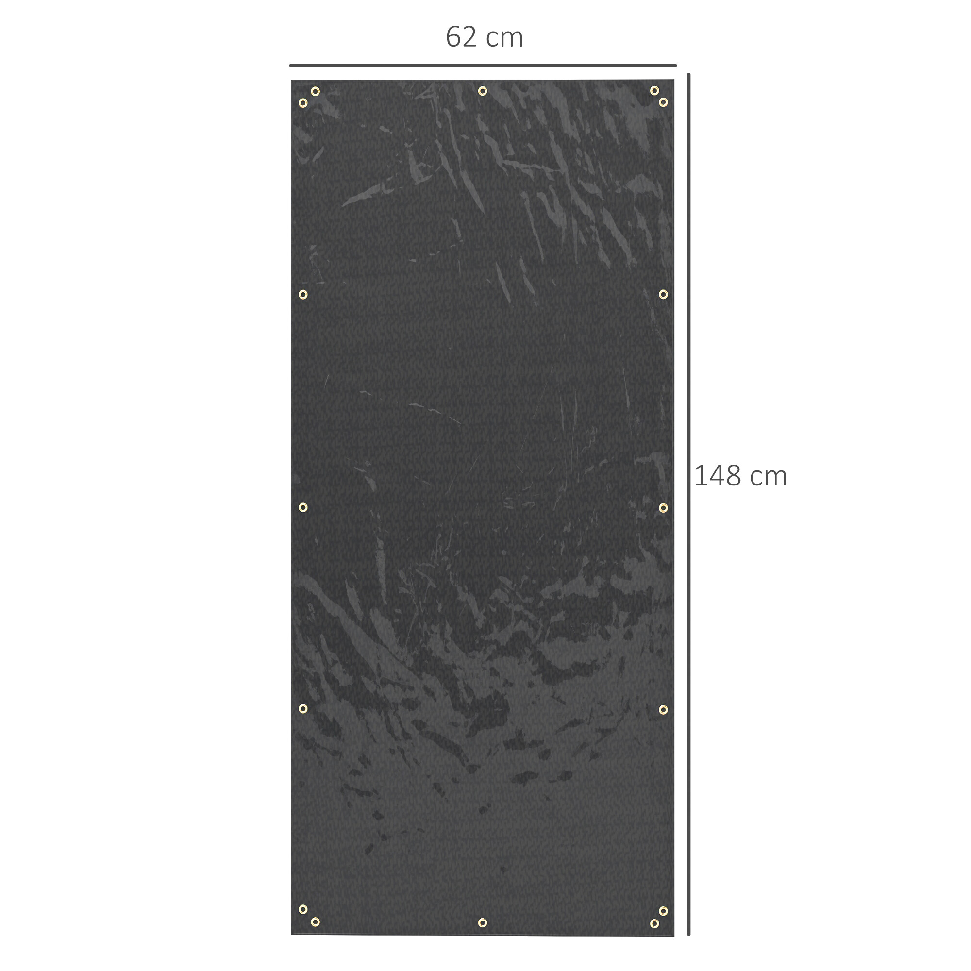 Outsunny Kaminholzregal Abdeckung schwarz Polyester B/H/L: ca. 62x0,1x148 cm