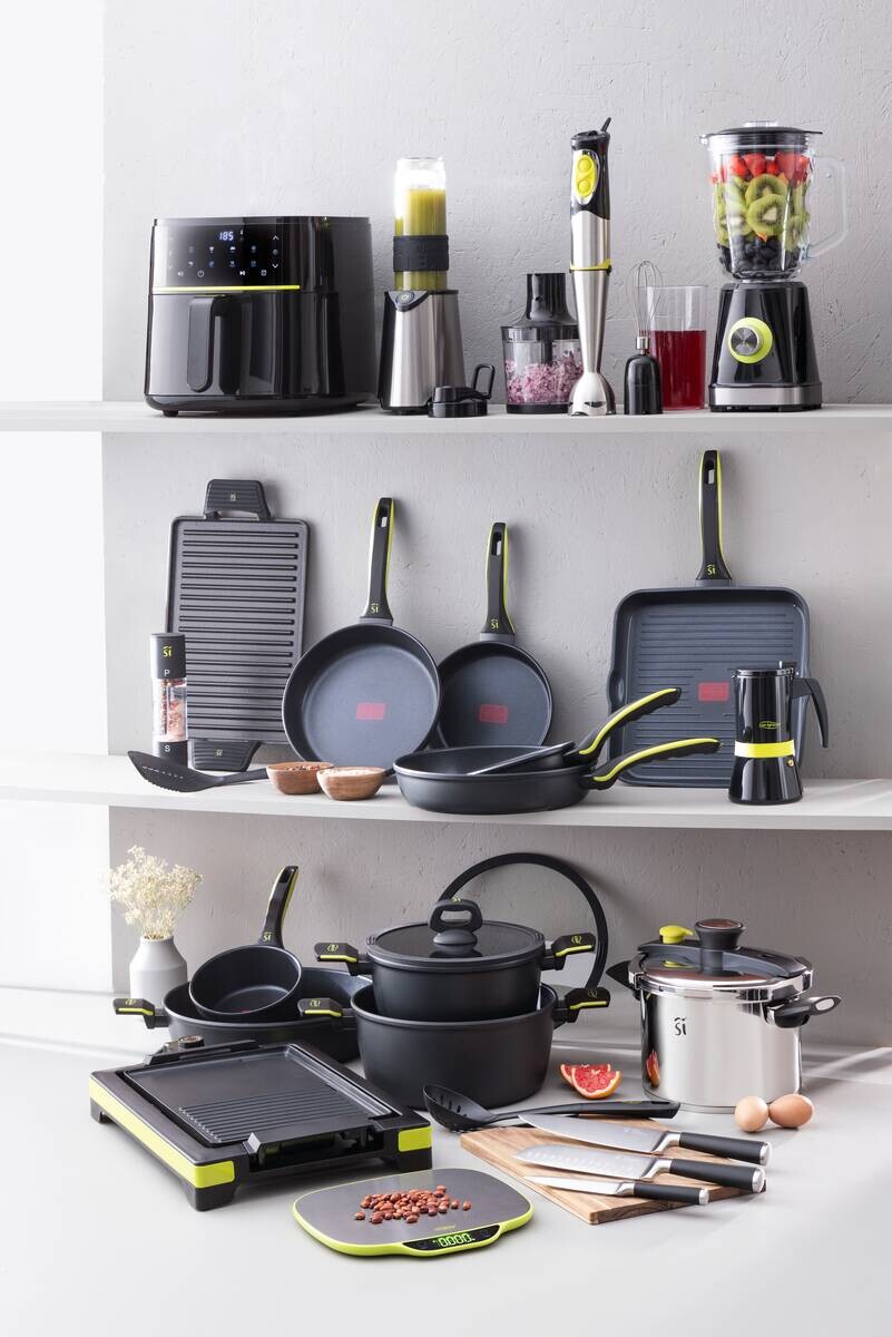 BERGNER Stabmixer grün schwarz Edelstahl B/H/L: ca. 14x23x24 cm