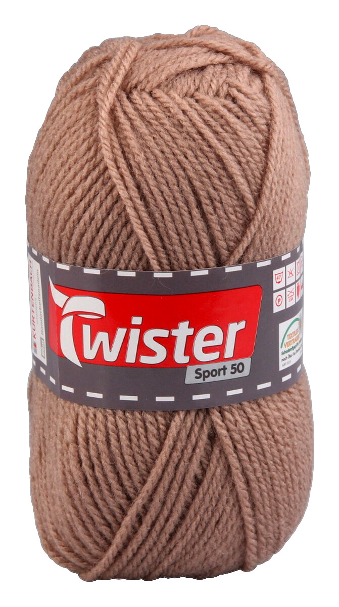 Twister Handstrickgarn Twister Sport uni beige L: ca. 15000 cm