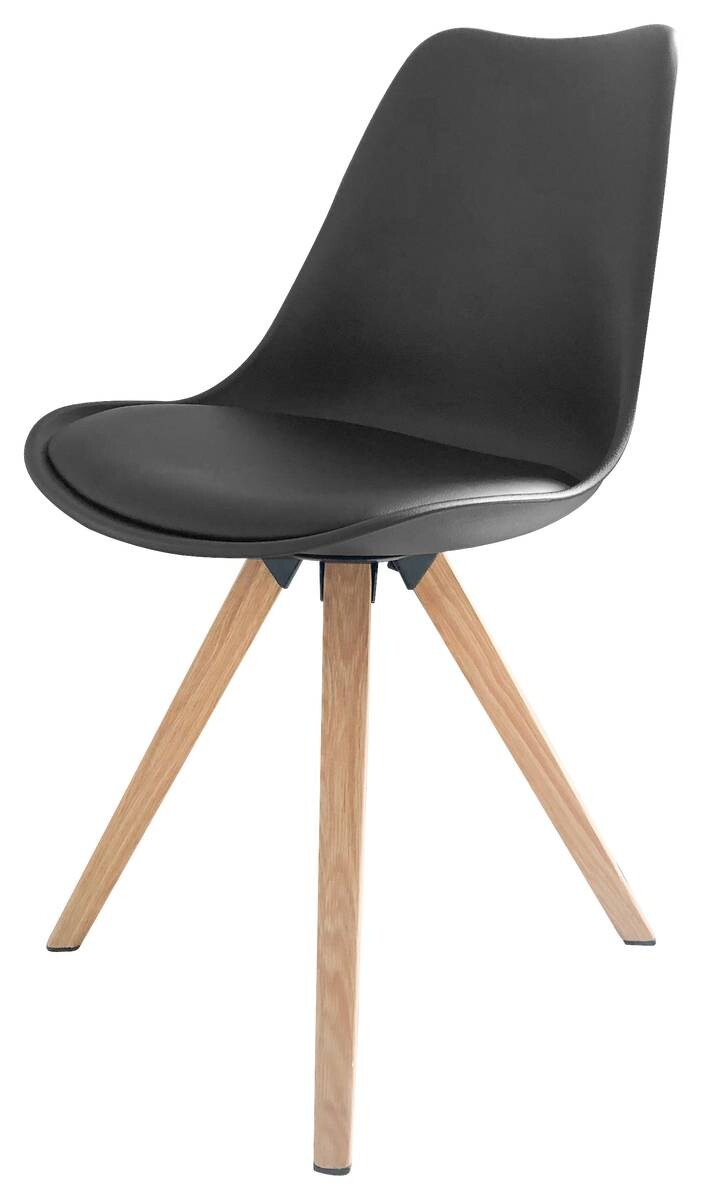 Stuhl KIRA 2er-Set schwarz Kunststoff B/H/T: ca. 48x86x55,5 cm