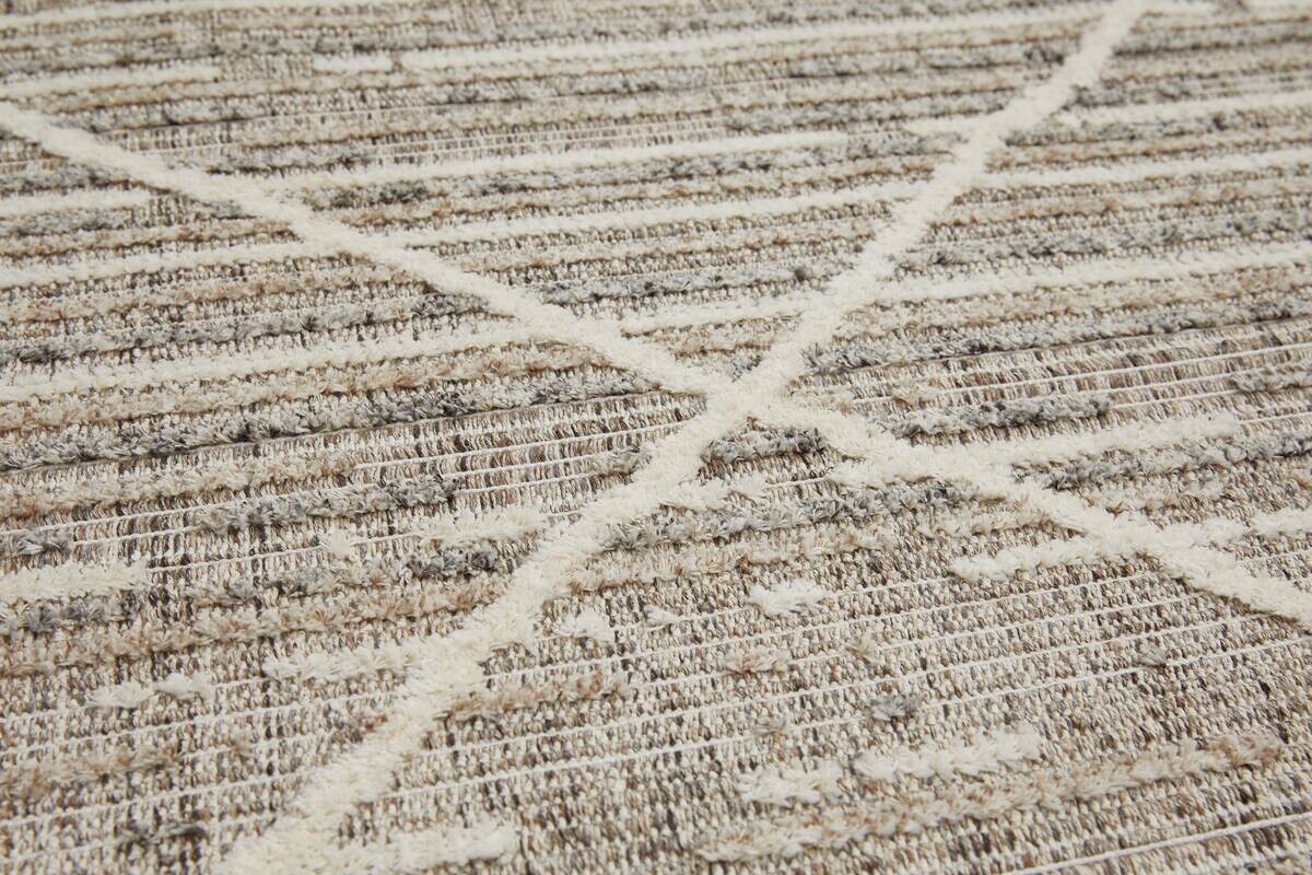 Webteppich Crosby graubraun B/L: ca. 120x170 cm