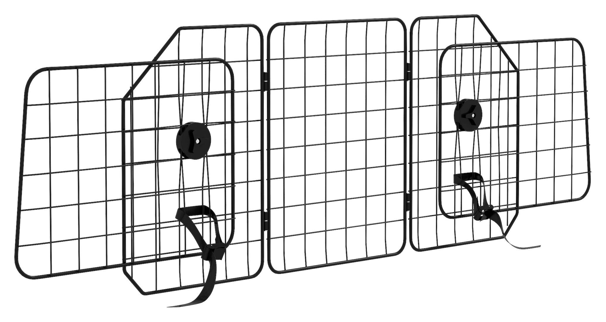 PawHut Hunde-Absperrgitter schwarz Stahl B/H/L: ca. 5x42x150 cm