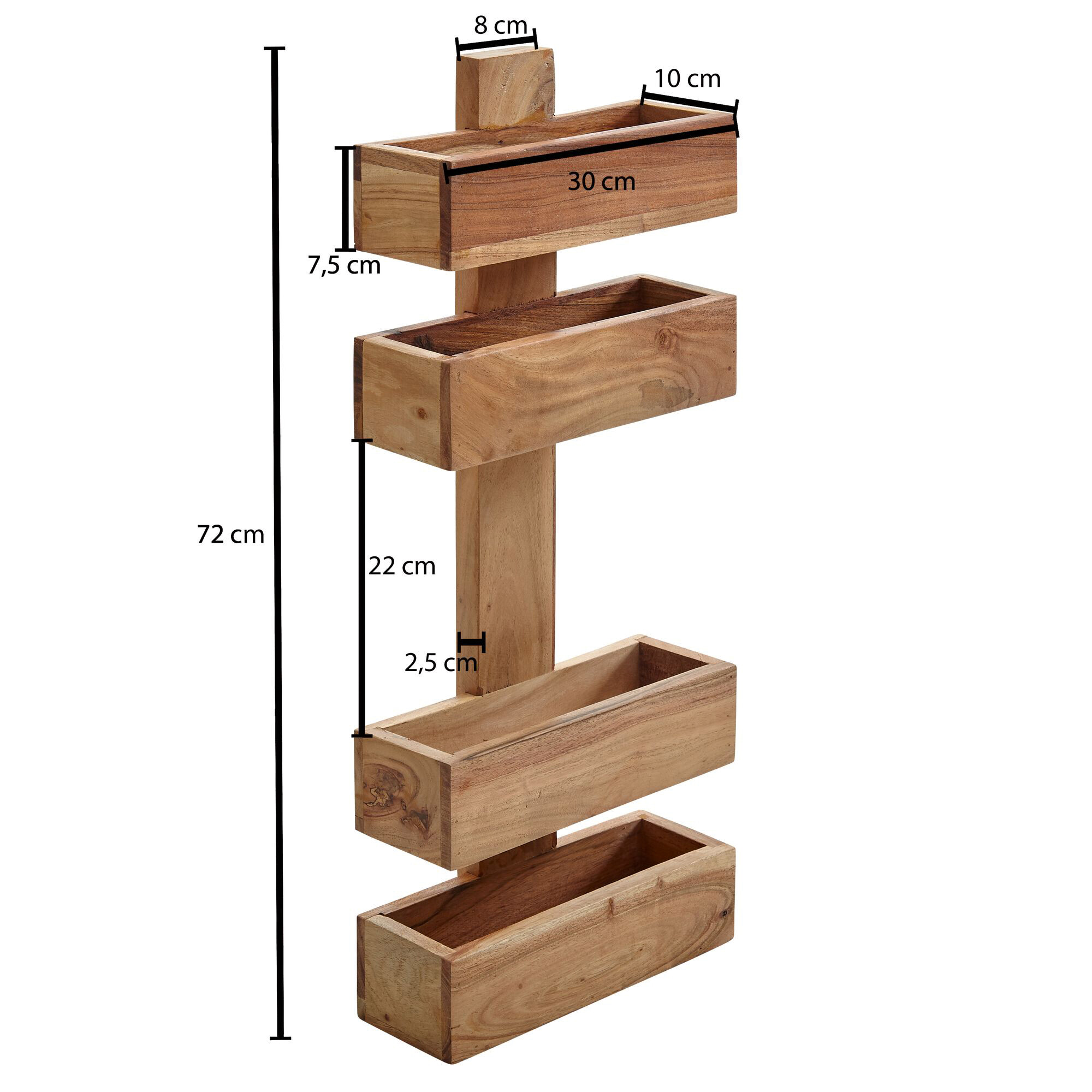 Zeitungsständer natur Akazie B/H/T: ca. 30x72x10 cm