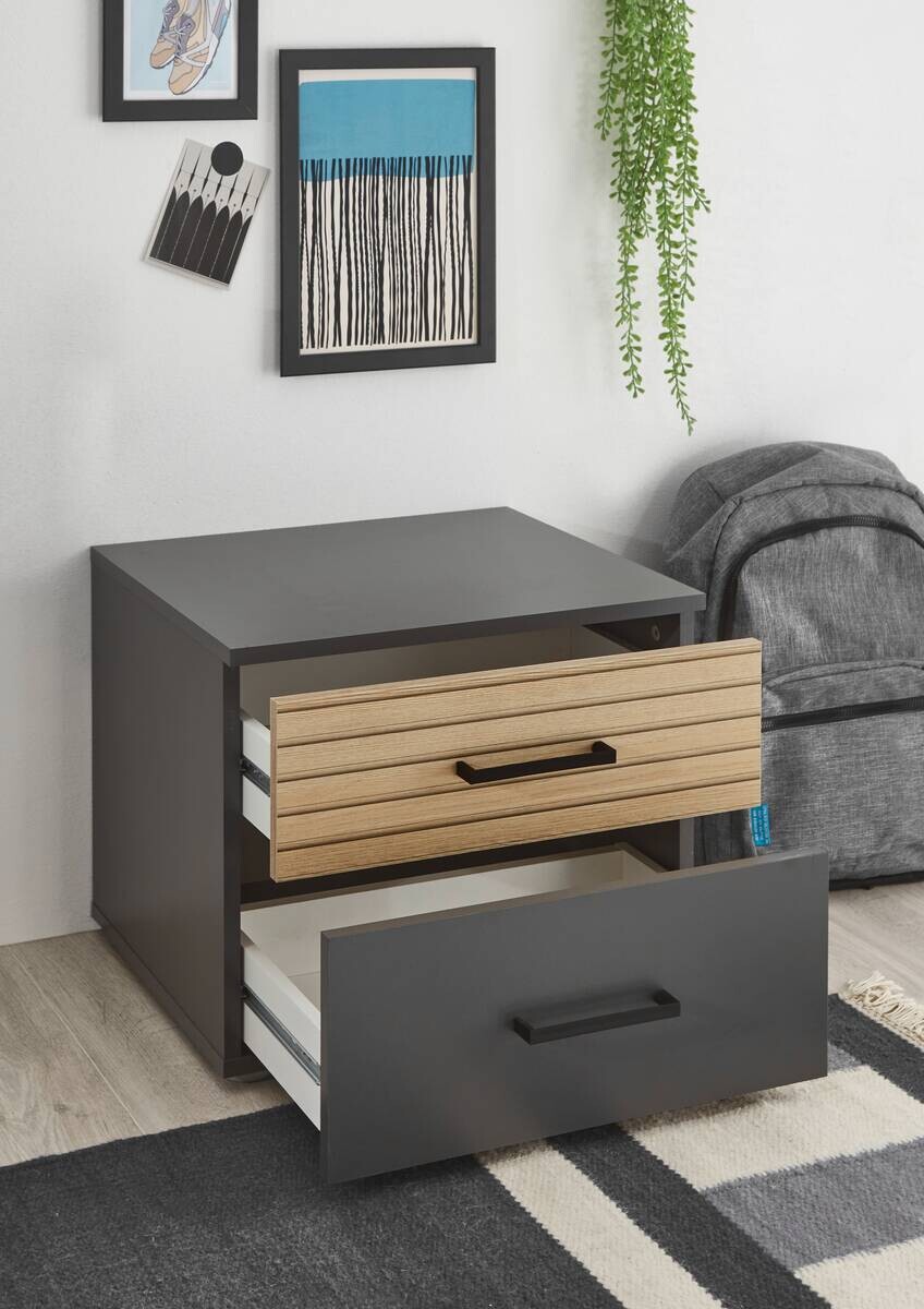 Nachtkonsole Laurie Graphit B/H/T: ca. 46x39x41 cm