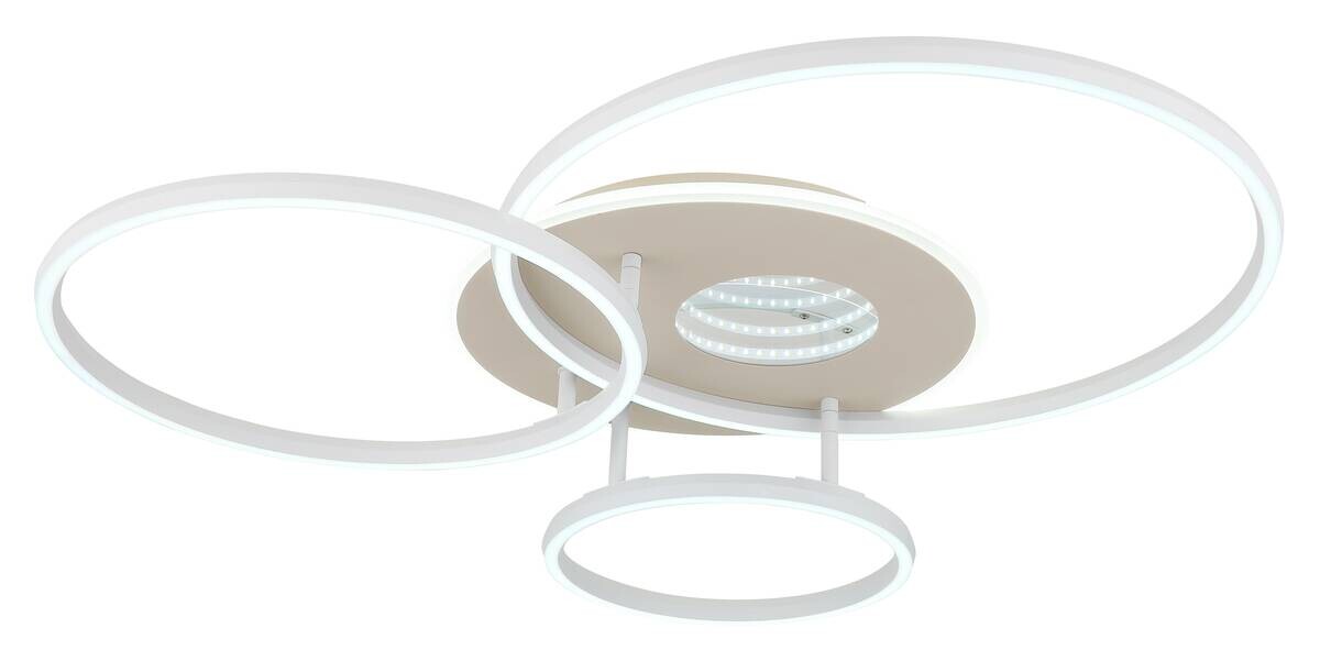 Deckenleuchte Invertina sand Alu Metall Acryl B/H/L: ca. 70x13x80,7 cm 1 Brennstellen