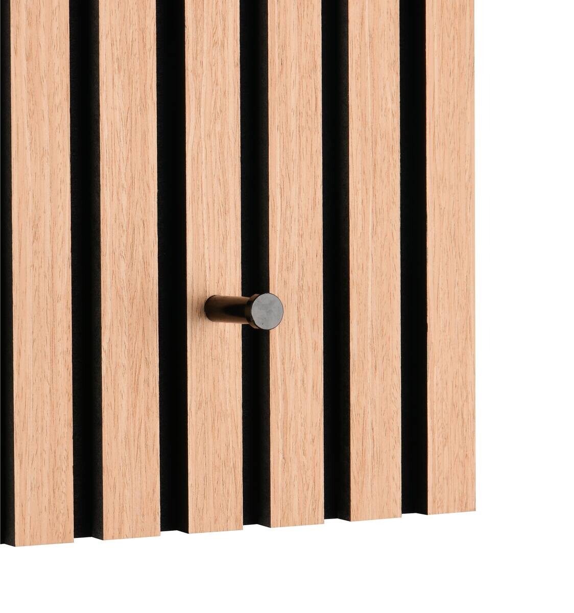 Wandgarderobe Grace Eiche schwarz B/H/T: ca. 60x30x7 cm