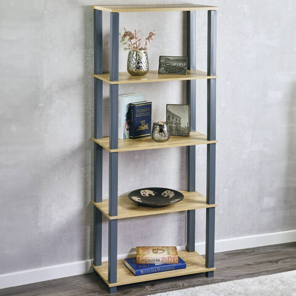 Kesper Regal grau Kunststoff B/H/L: ca. 29x147x60 cm